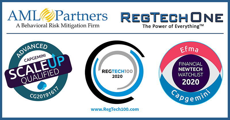 AML Partners: RegTech 100, CapGemini ScaleUp, and NewTech Watchlist