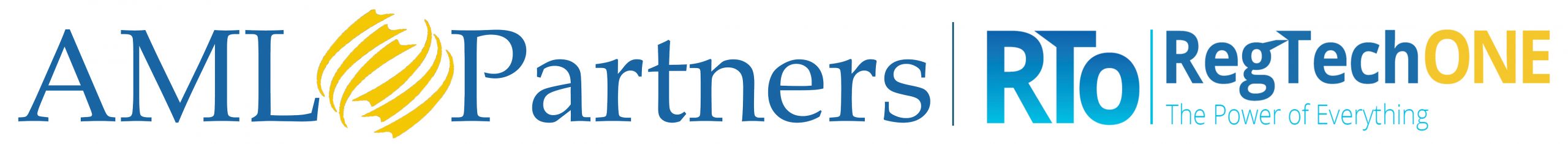 Logos of AML Partners, RegTechONE, and RTO (the initials of RegTechONE)