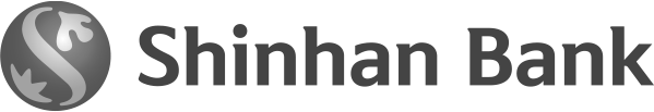 This is a logo for Shinhan Bank. This logo appears on the logo showcase for clients of AML Partners. AML Partners designs and implements the RegTechONE platform, AML software, KYC software, GRC software.
