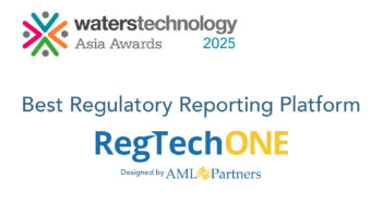 WatersTechnology Asia Awards 2025: RegTechONE named Best Regulatory Reporting Platform