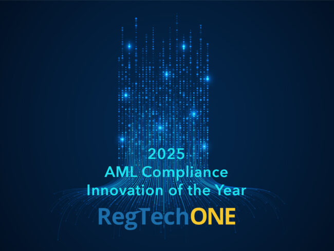 RegTechONE wins 2025 AML Compliance Innovation of the Year
